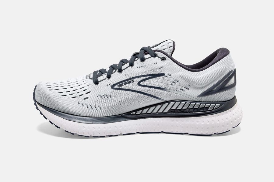 Brooks Glycerin GTS 19 Road Running Shoes Womens White/Grey 076459-SXQ